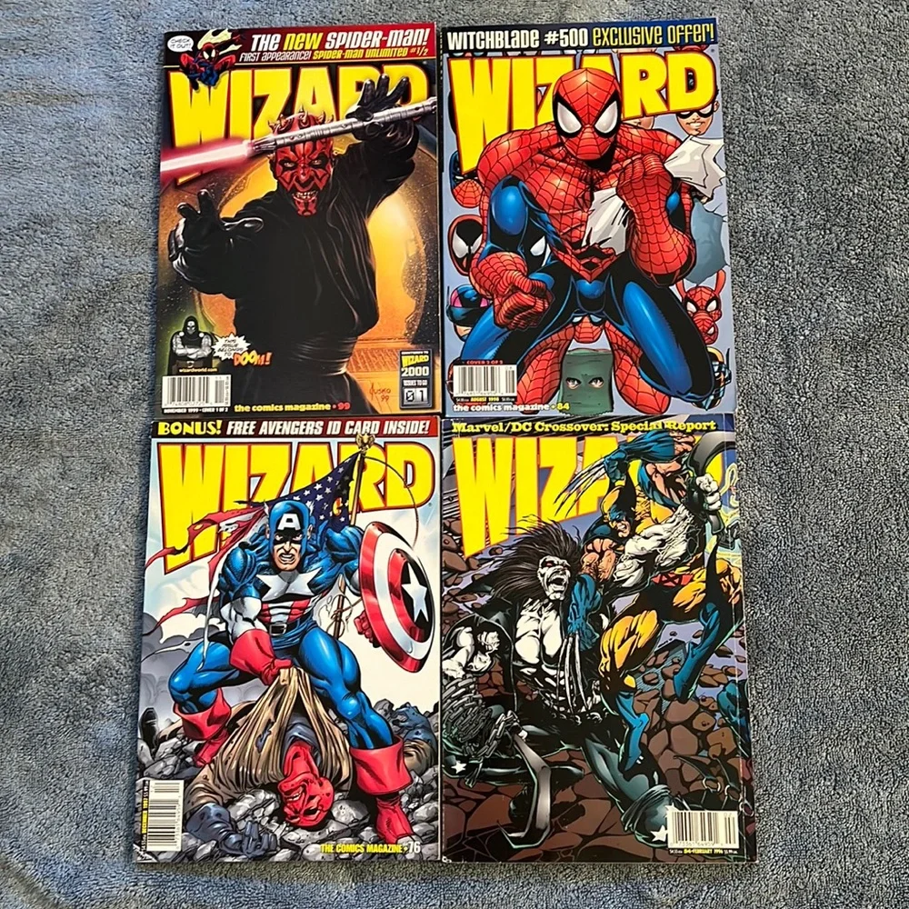4 WIZARD Comics Magazines - Picture 1 of 6